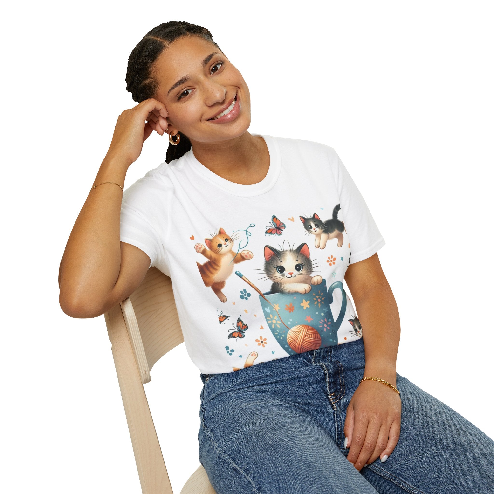 Purr-fect Comfort for Cat Lovers: Unisex Soft-Style T-Shirt