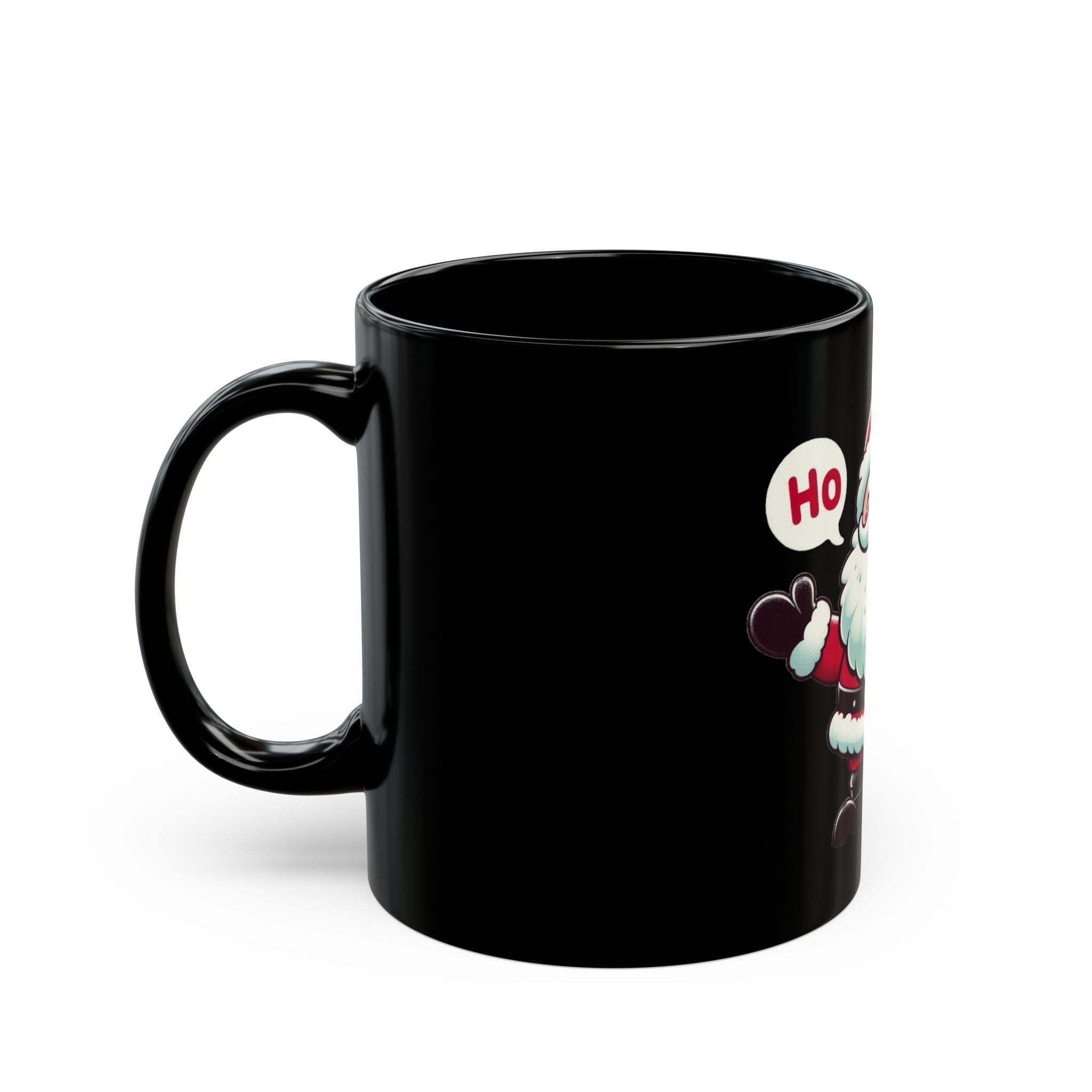 Santa Ho Ho Black Mug (11oz, 15oz)