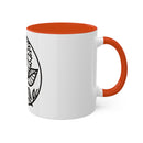 "White Sunflower" Colorful Mugs, 11oz
