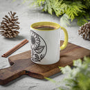 "White Sunflower" Colorful Mugs, 11oz