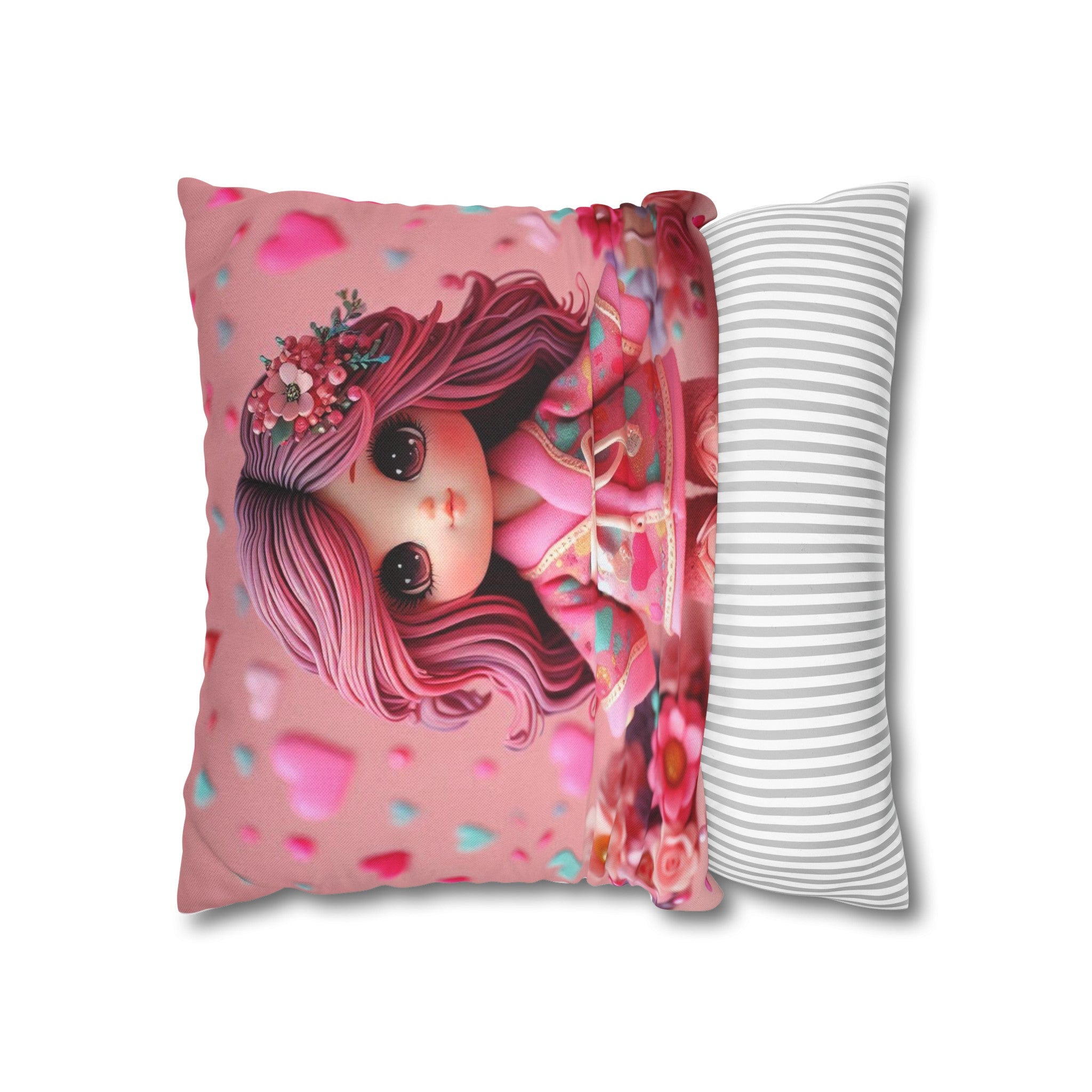 Spun Polyester Square Pillowcase