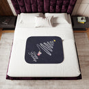 Fireworks Christmas Tree Pattern Sherpa Blanket, Two Colors