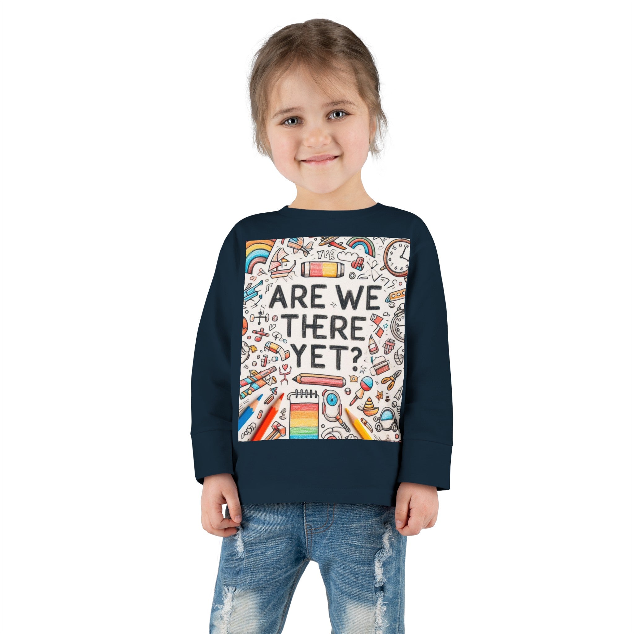“Are We There Yet?” Toddler Long Sleeve Tee