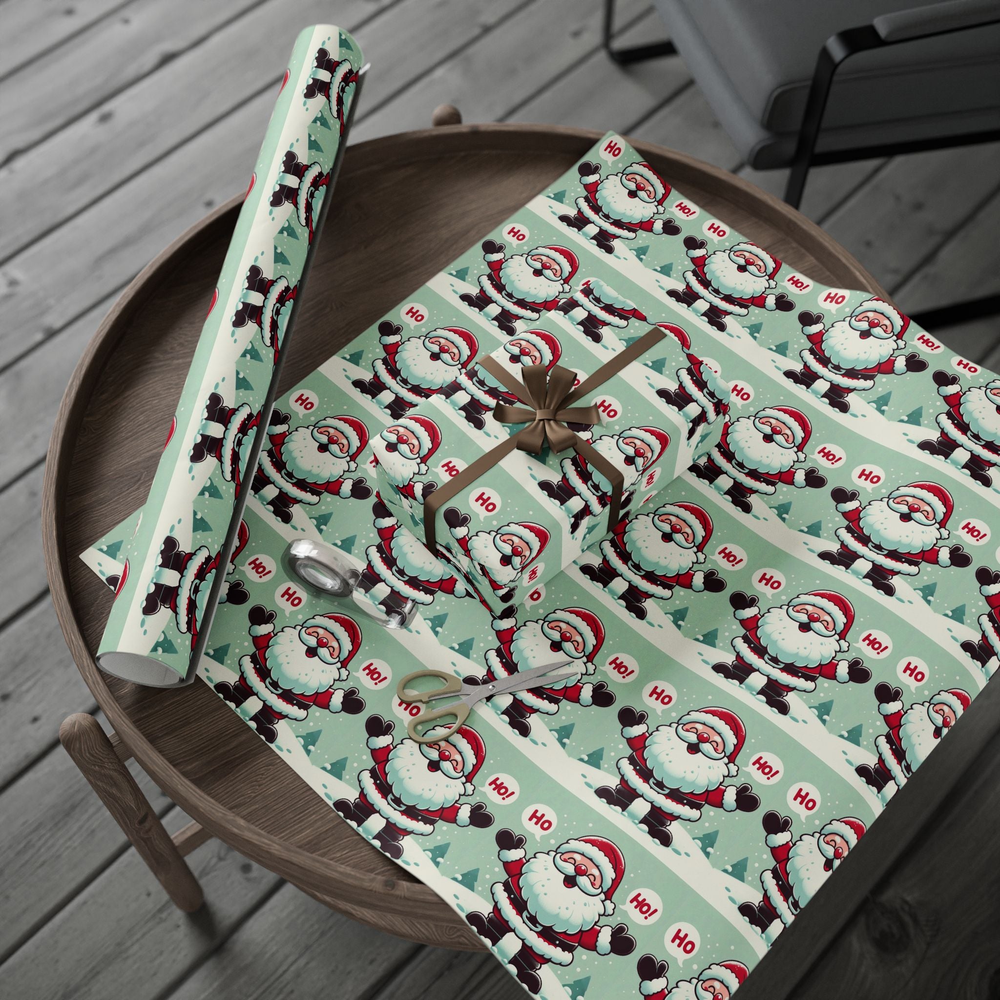 Santa Ho, Ho Print Wrapping Paper