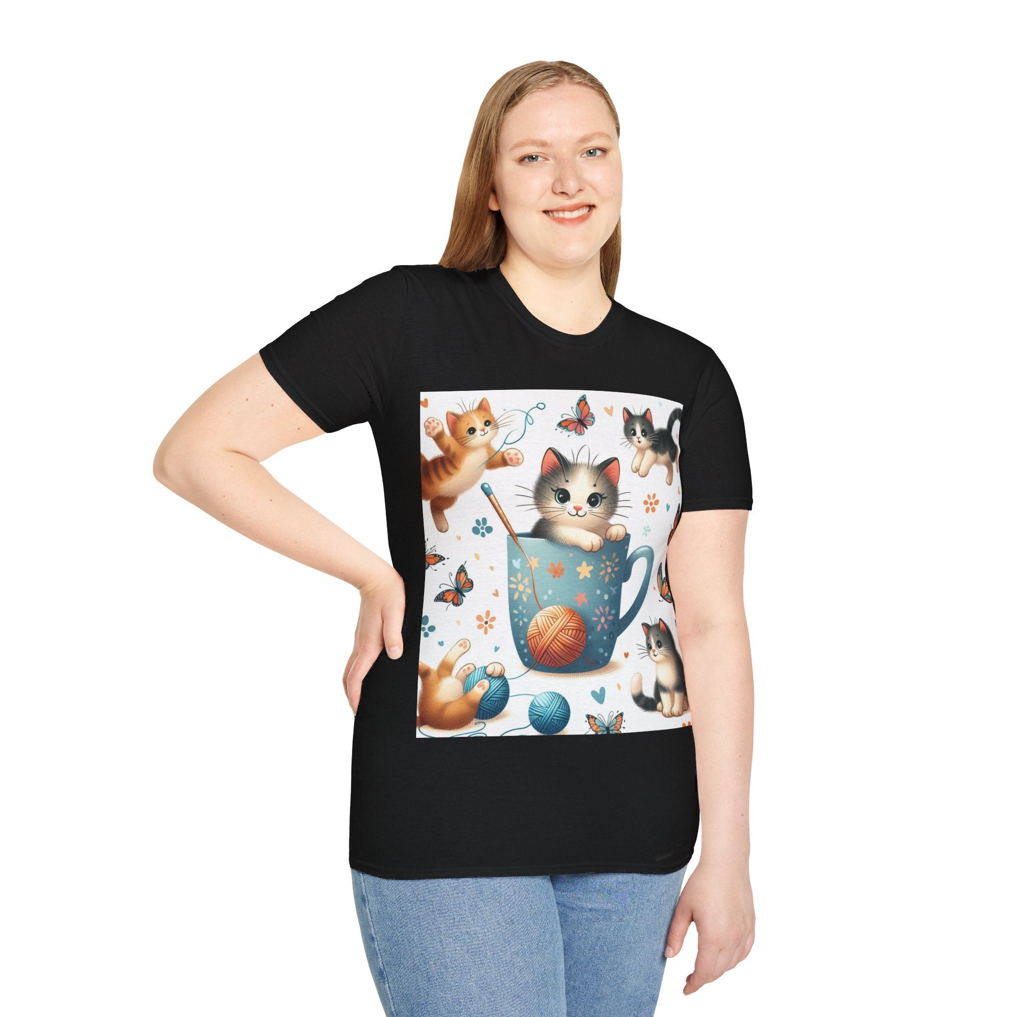 Purr-fect Comfort for Cat Lovers: Unisex Soft-Style T-Shirt