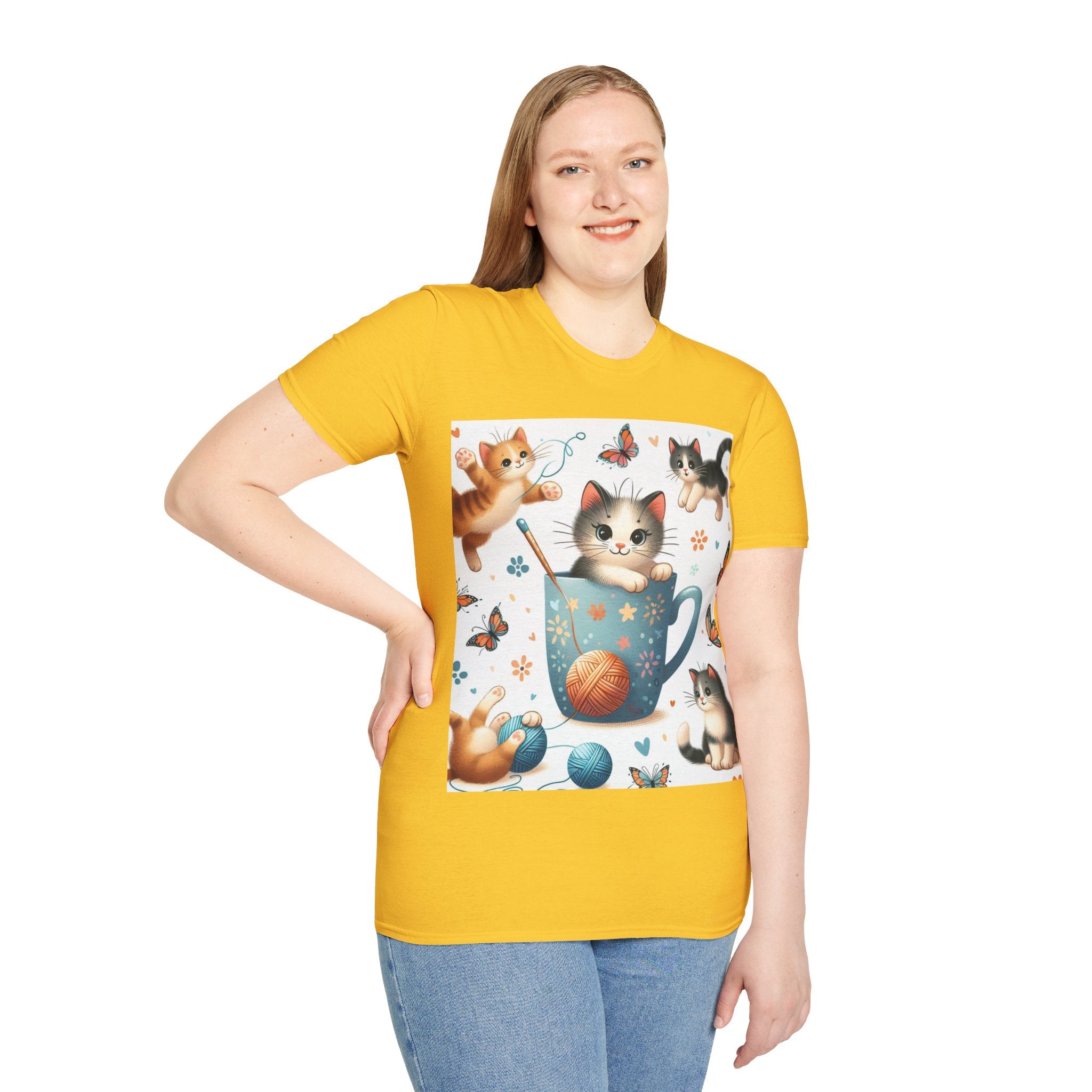 Purr-fect Comfort for Cat Lovers: Unisex Soft-Style T-Shirt