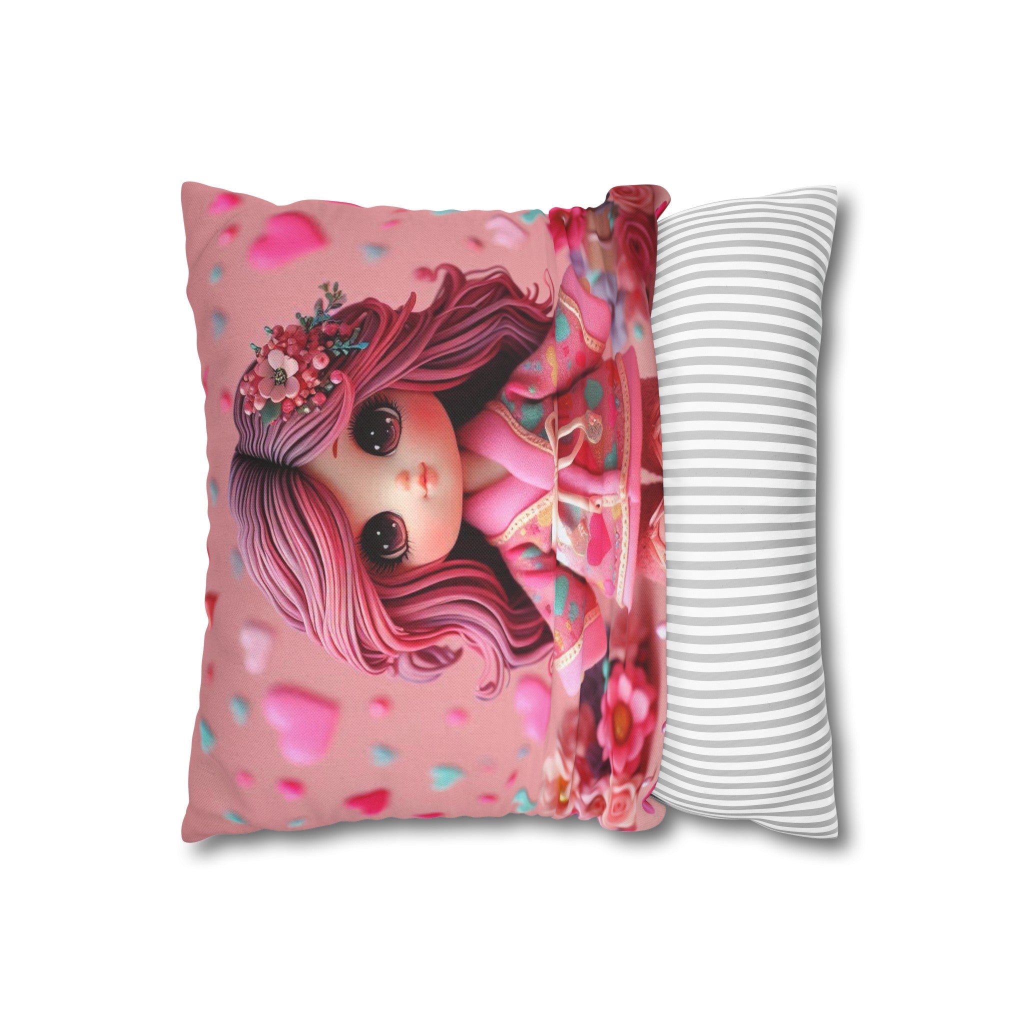 Spun Polyester Square Pillowcase