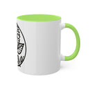 "White Sunflower" Colorful Mugs, 11oz