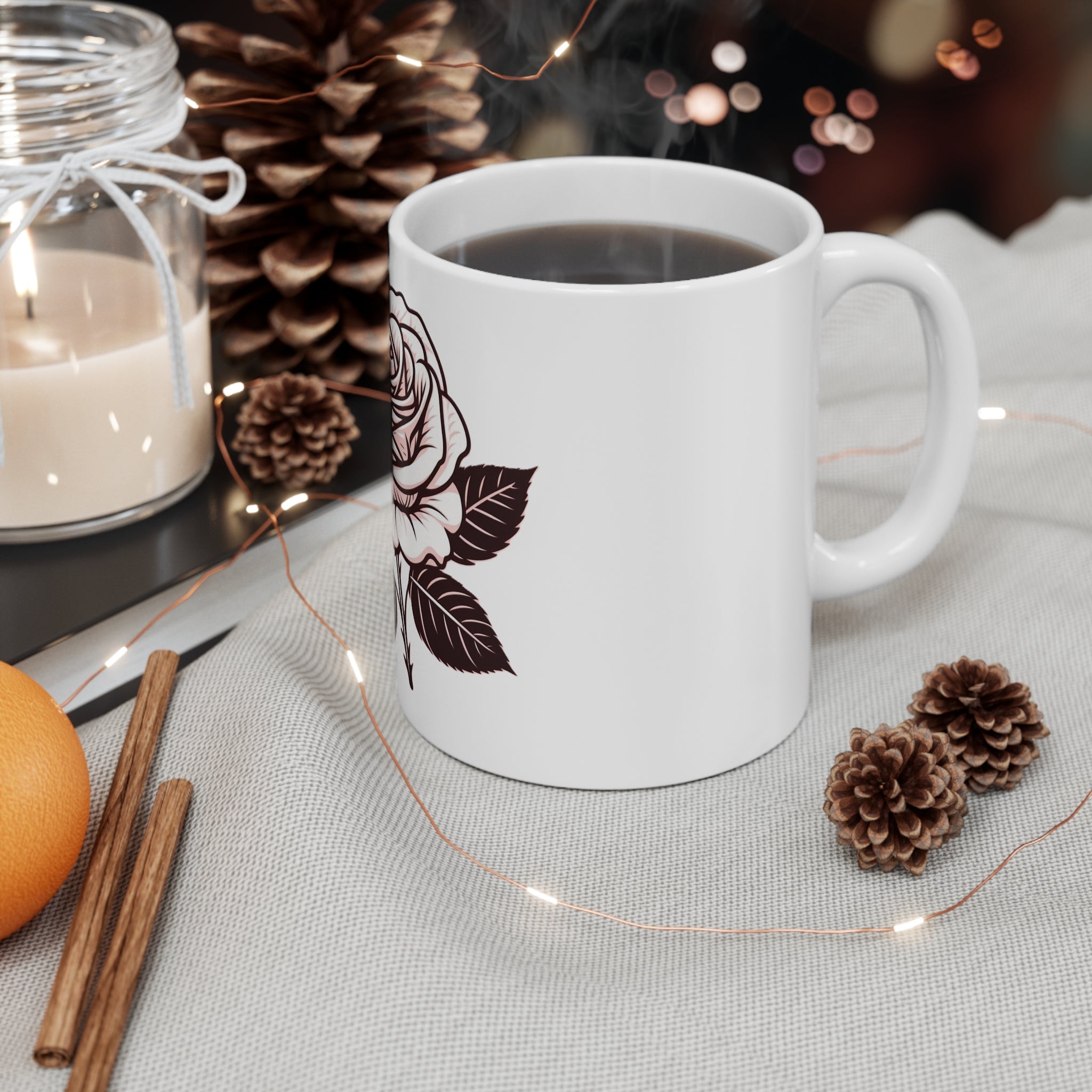 Pink Rose Mug 11oz