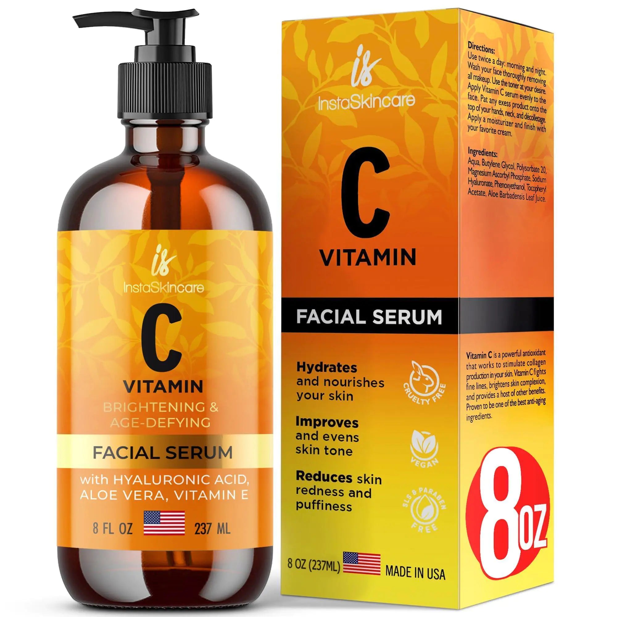 Bright Eye & Face Vitamin C Serum with Hyaluronic Acid