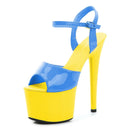 Women’s Modern Platform High Heels – 17cm Thin Heel Pole Dance Sandals, Sexy Mixed‑Color Summer Party & Wedding Shoes (Size 35–43)