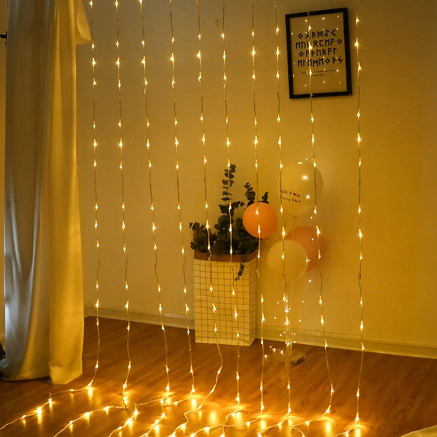 LED Meteor Shower Rain Waterfall Curtain Lights