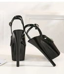 Women’s Modern Platform High Heels – 17cm Thin Heel Pole Dance Sandals, Sexy Mixed‑Color Summer Party & Wedding Shoes (Size 35–43)