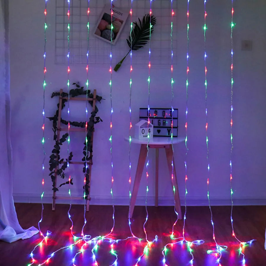 LED Meteor Shower Rain Waterfall Curtain Lights