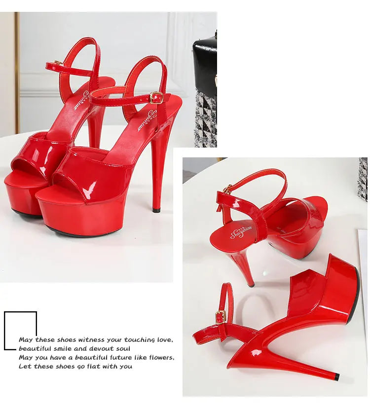Modern Platform High Heels – 6.7" Stiletto Sandals for Pole Dance, Parties & Summer Fashion (US 4–10.5)