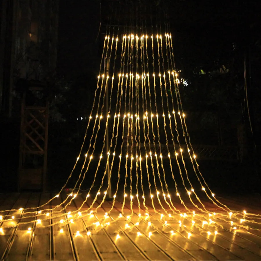 LED Meteor Shower Rain Waterfall Curtain Lights