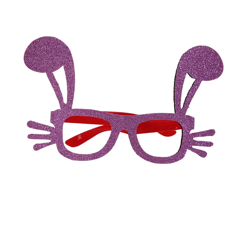 Easter Funny Glasses Props – Kids’ Cartoon Bunny & Eggshell Eyeglass Frames, Non‑Woven Fabric Easter Party Decorations & Gifts