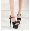 Women’s Modern Platform High Heels – 17cm Thin Heel Pole Dance Sandals, Sexy Mixed‑Color Summer Party & Wedding Shoes (Size 35–43)