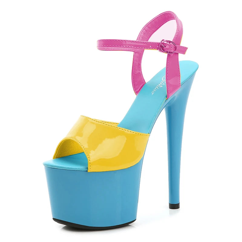 Modern Platform High Heels – 6.7" Stiletto Sandals for Pole Dance, Parties & Summer Fashion (US 4–10.5)
