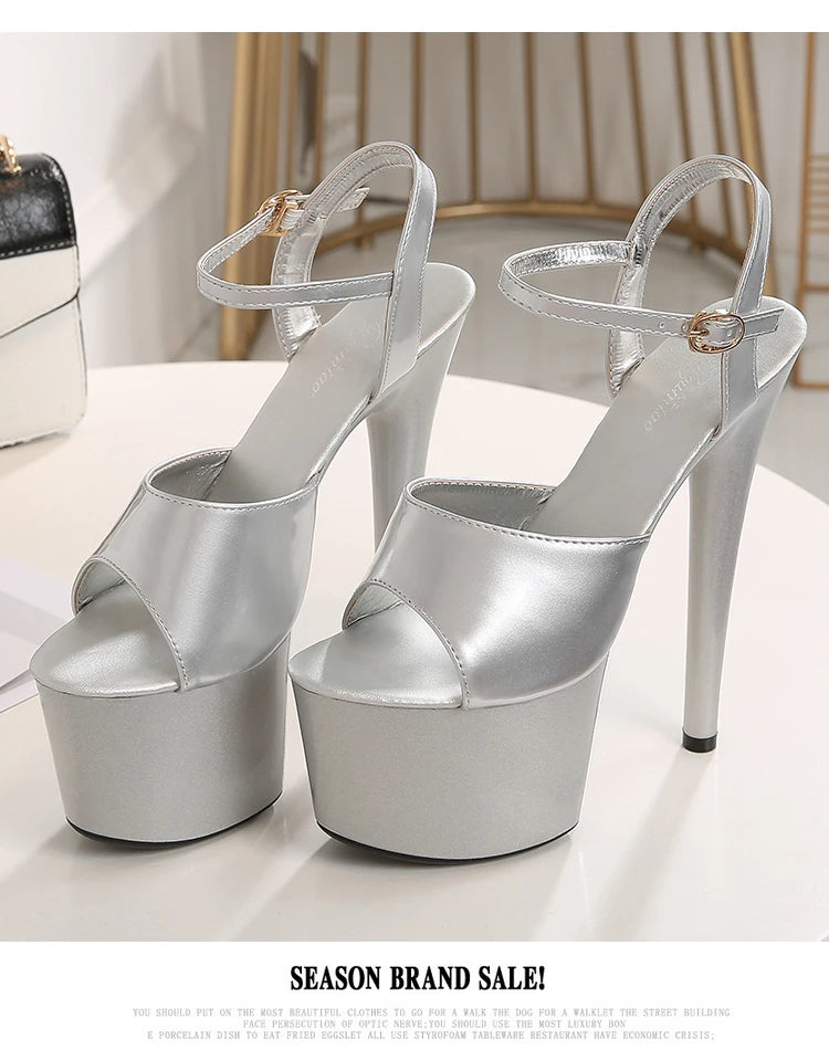 Modern Platform High Heels – 6.7" Stiletto Sandals for Pole Dance, Parties & Summer Fashion (US 4–10.5)