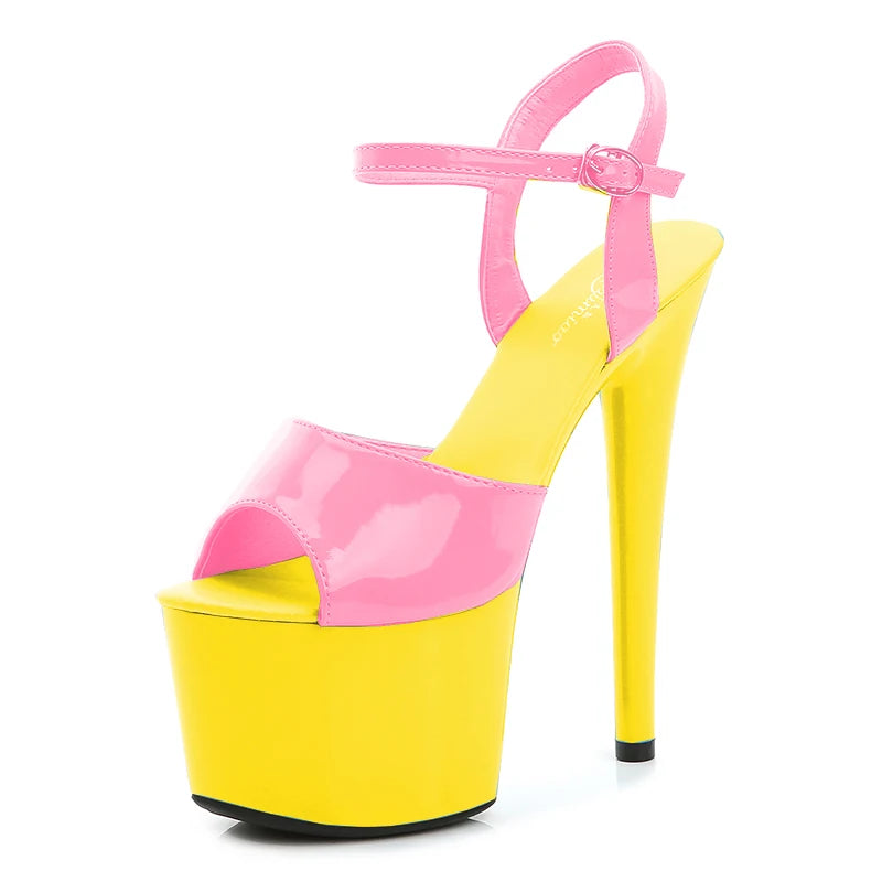 Modern Platform High Heels – 6.7" Stiletto Sandals for Pole Dance, Parties & Summer Fashion (US 4–10.5)