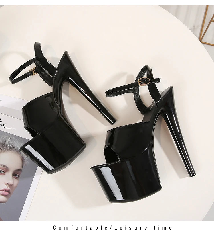 Modern Platform High Heels – 6.7" Stiletto Sandals for Pole Dance, Parties & Summer Fashion (US 4–10.5)