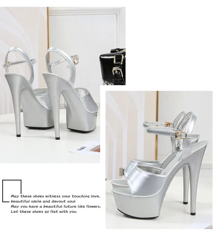 Modern Platform High Heels – 6.7" Stiletto Sandals for Pole Dance, Parties & Summer Fashion (US 4–10.5)