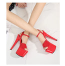 Women’s Modern Platform High Heels – 17cm Thin Heel Pole Dance Sandals, Sexy Mixed‑Color Summer Party & Wedding Shoes (Size 35–43)