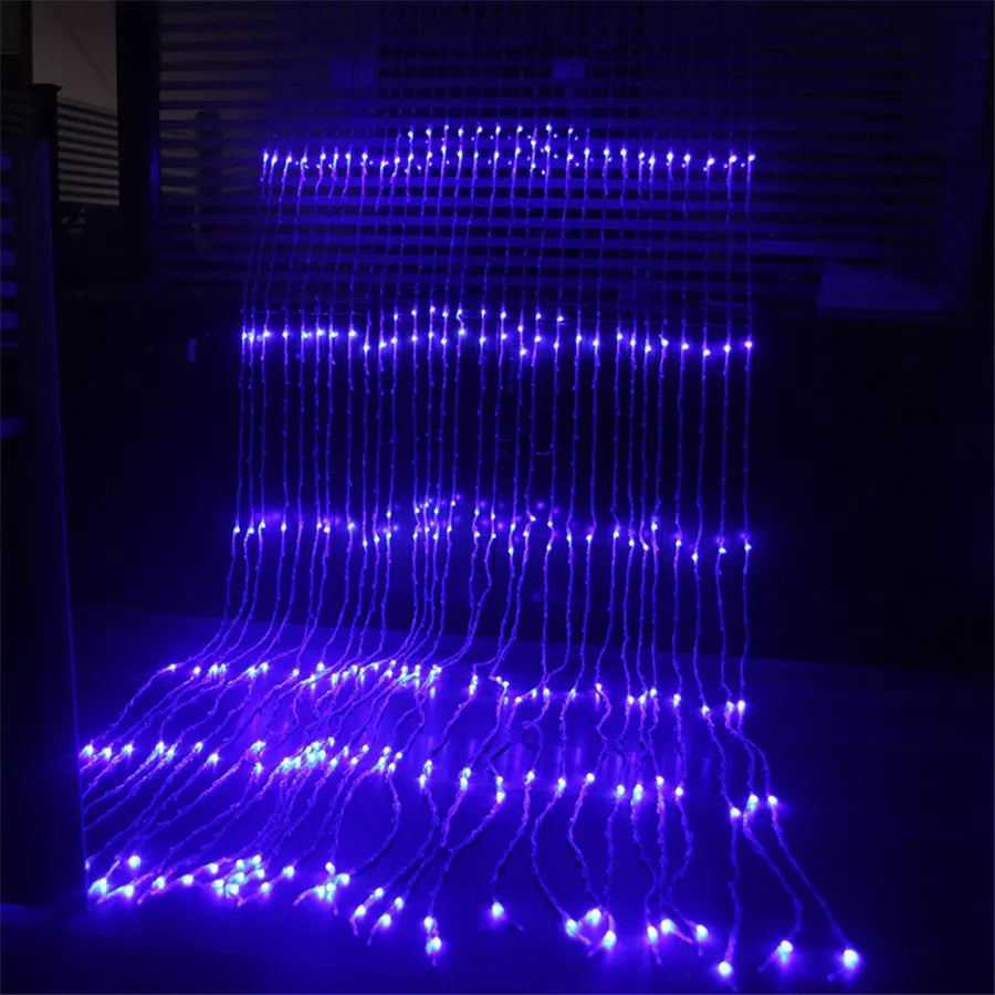 LED Meteor Shower Rain Waterfall Curtain Lights