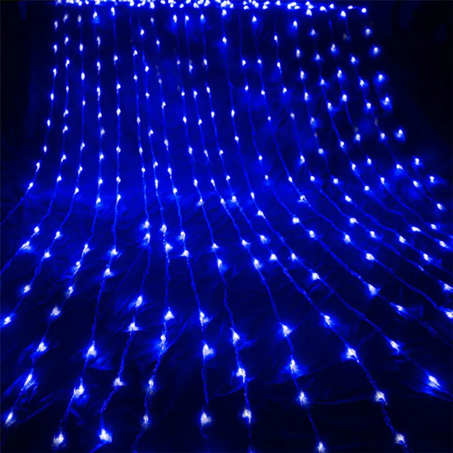 LED Meteor Shower Rain Waterfall Curtain Lights