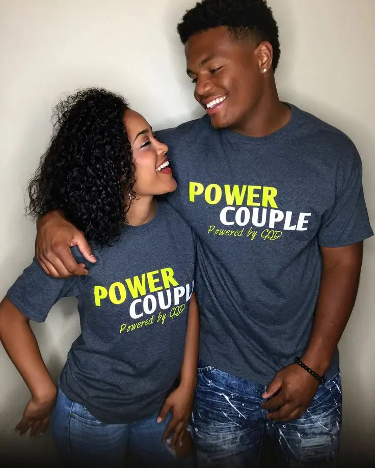 His and Hers POWER COUPLE Short Sleeve T Shirts