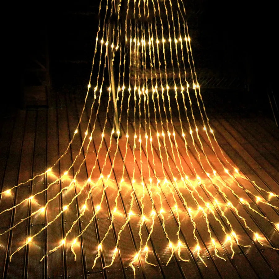 LED Meteor Shower Rain Waterfall Curtain Lights