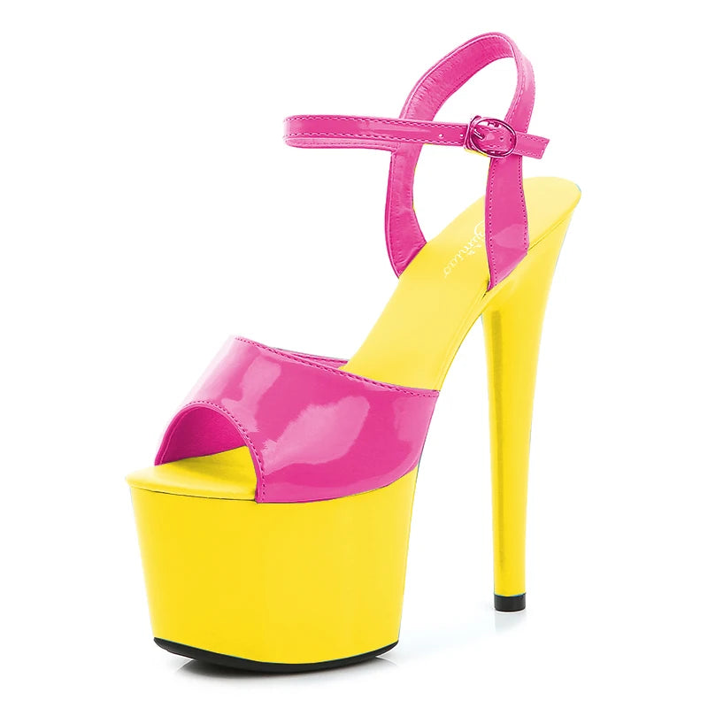 Modern Platform High Heels – 6.7" Stiletto Sandals for Pole Dance, Parties & Summer Fashion (US 4–10.5)
