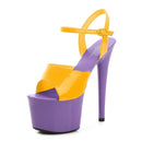 Women’s Modern Platform High Heels – 17cm Thin Heel Pole Dance Sandals, Sexy Mixed‑Color Summer Party & Wedding Shoes (Size 35–43)