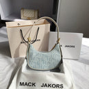 Leather Canvas Underarm Bag