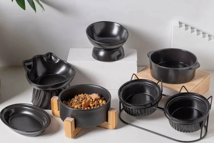 Black Cat Ceramic Pet Bowl