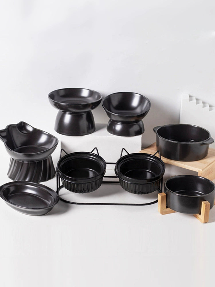 Black Cat Ceramic Pet Bowl