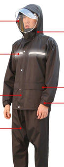 Reflective Raincoat Pants Set