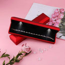 LED Light Necklace Gift Box – Velvet Square Jewelry Case for Engagement, Proposal, Pendant & Bracelet Presentation