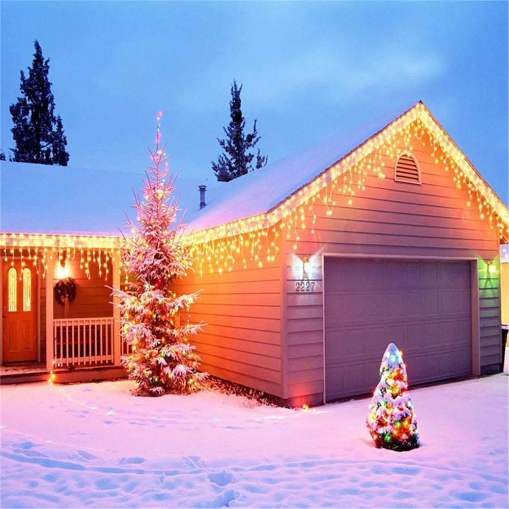 LED Waterfall Curtain String Lights