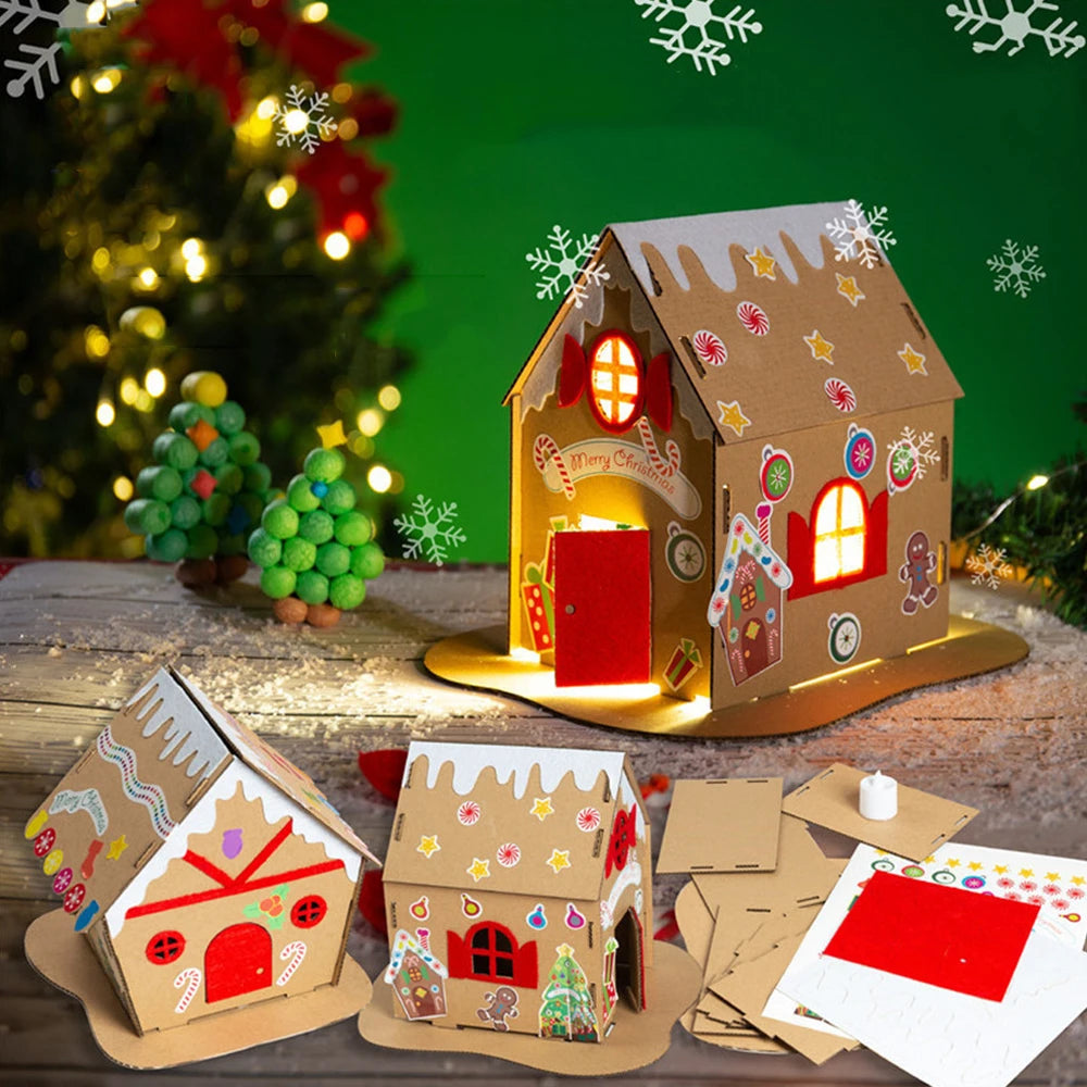 DIY Handmade Christmas Biscuit House Miniature Dollhouse