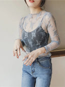 Lace Floral Embroidery Blouse