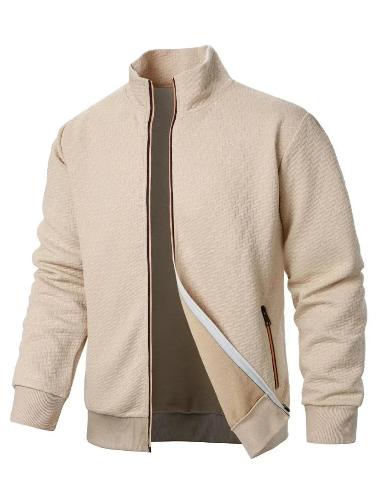 Men’s Zipper Cardigan Stand Collar Jacket