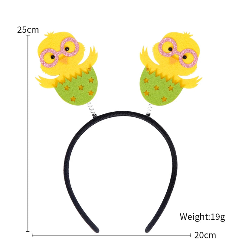 Easter Funny Glasses Props – Kids’ Cartoon Bunny & Eggshell Eyeglass Frames, Non‑Woven Fabric Easter Party Decorations & Gifts