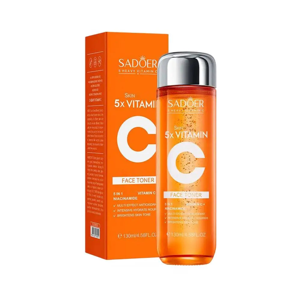 Vitamin C Brightening Essence Set – Dark Spot Corrector, Pore Minimizer & Skin Tone Perfector (50g Cream + 130ml Toner + 30ml Serum)
