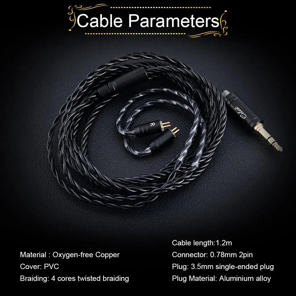 HiFi Metal In‑Ear Monitor Earphones with Mic, Wired Gaming Headset (3.5mm / Type‑C Options)