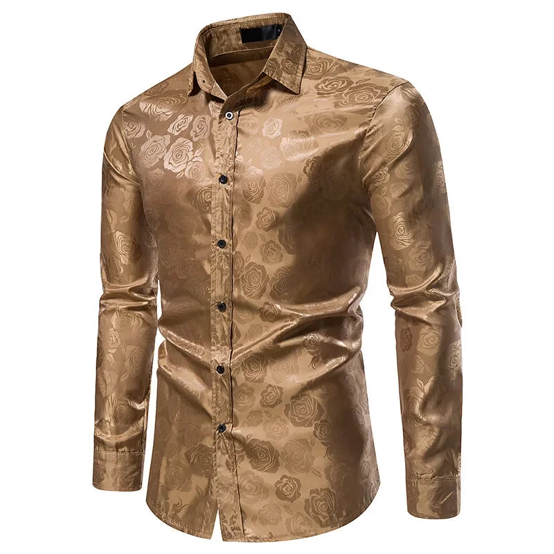 Rose Print Men’s Shirt