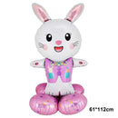 Easter Bunny Disposable Tableware Set – Cute Cartoon Rabbit Paper Plates, Cups & Napkins for Kids Birthday, Easter Parties & Spring Celebrations