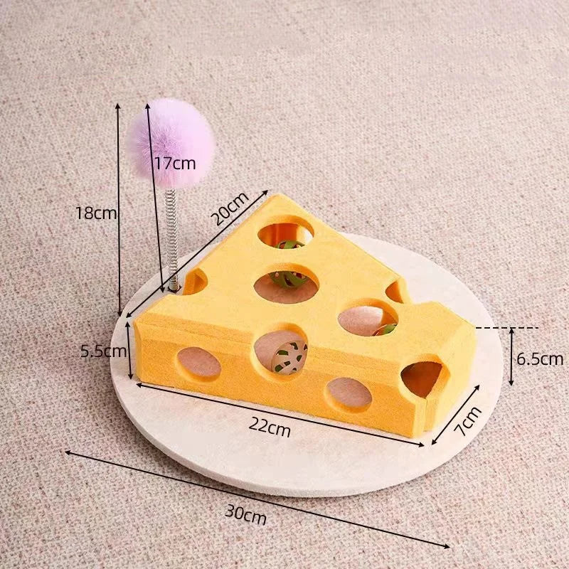 Interactive Cat Puzzle Maze Toy – Felt Box with Bell Ball for Smart Play