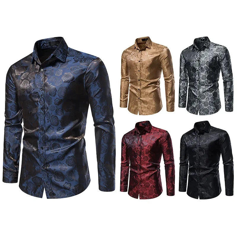Rose Print Men’s Shirt